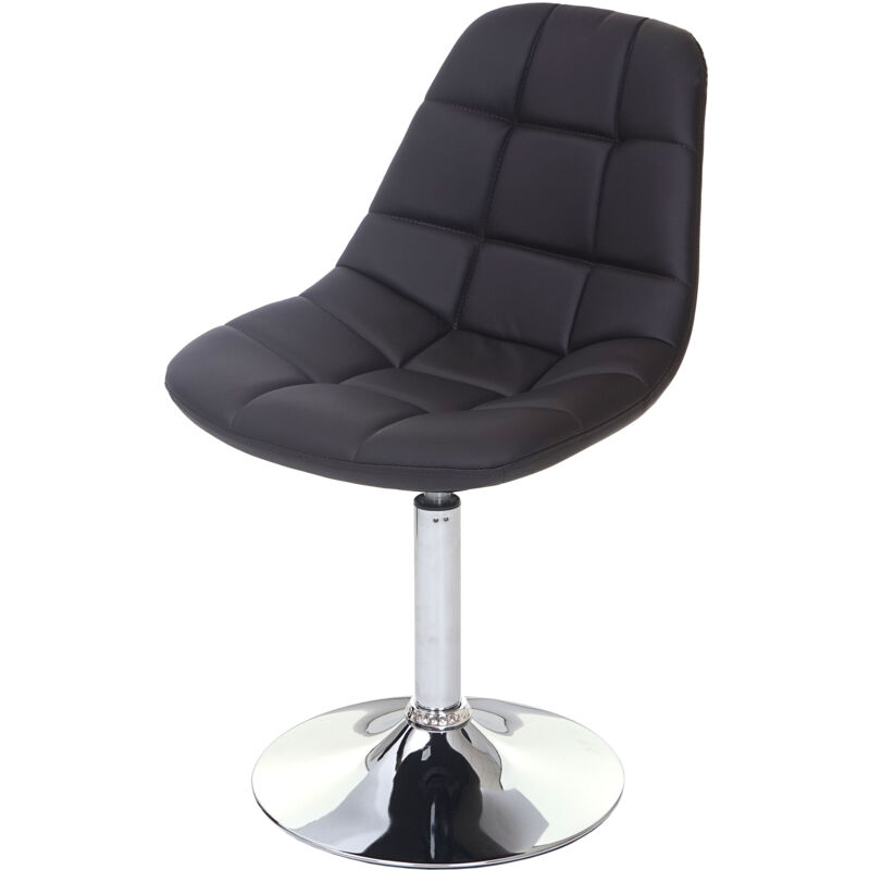 foto del prodotto sedia sgabello hhg 856 design moderno sala pranzo ecopelle marrone