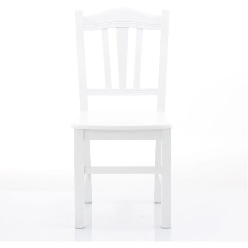 foto del prodotto sedia silvana con seduta in legno bianco 45x40 h94 altezza seduta 46 cm
