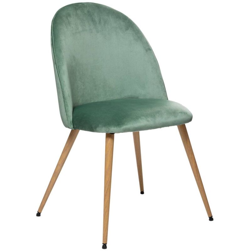 foto del prodotto sedia slano velluto verde celadon gambe in finto faggio atmosphera cr ateur d int rieur