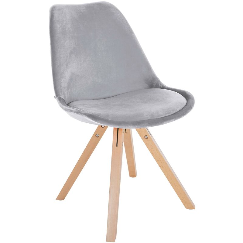 foto del prodotto sedia sofia velvet grigio chiaro natura quadrato 