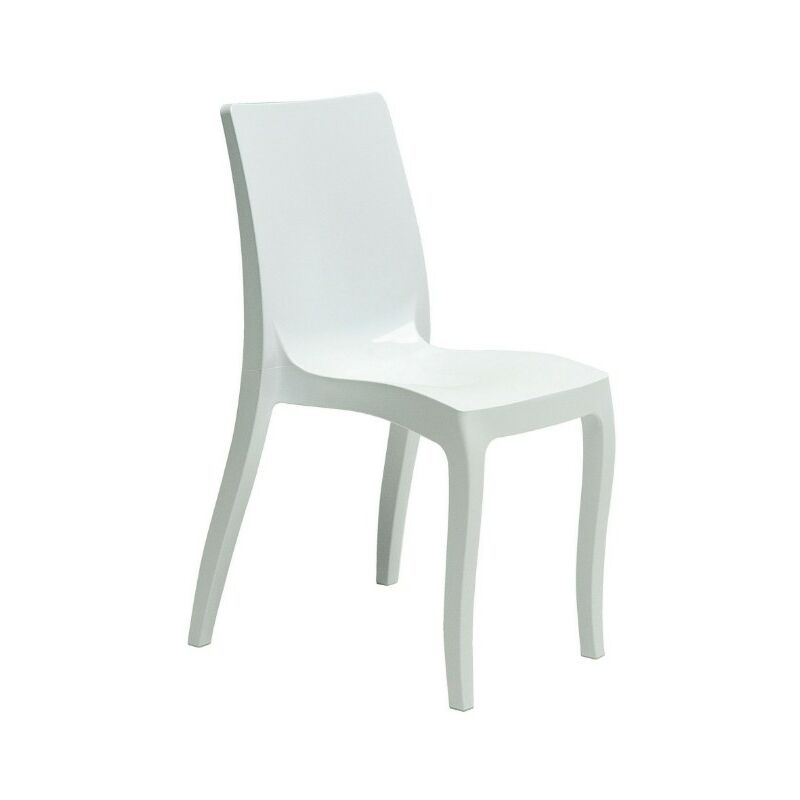 foto del prodotto sedia solid cristal ultralucido bianco
