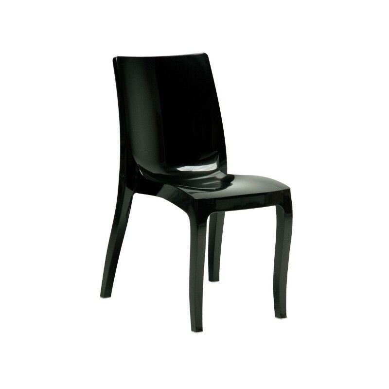 foto del prodotto sedia solid cristal ultralucido nero