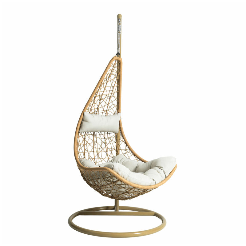foto del prodotto sedia sospesa comfivo 313, marrone beige, 195x95x95cm, plastica, metallo, arazzo