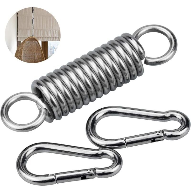 foto del prodotto sedia sospesa, molla oscillante con 2 moschettoni, molla in acciaio per sedia sospesa, sedia sospesa, sedia sospesa, sedia sospesa, sedia sospesa,