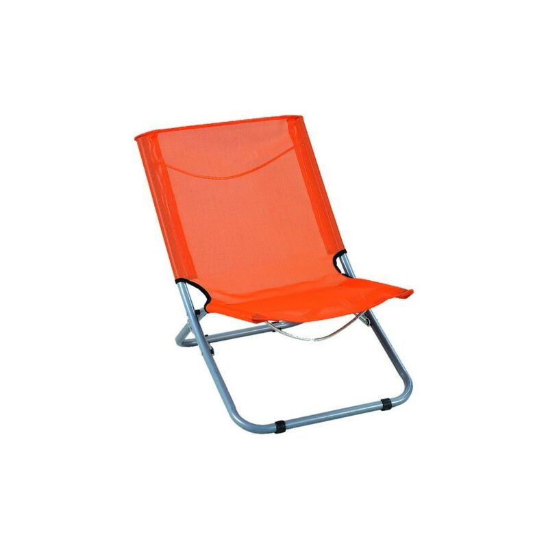 foto del prodotto sedia spiaggia pieghevole arancio spiaggina