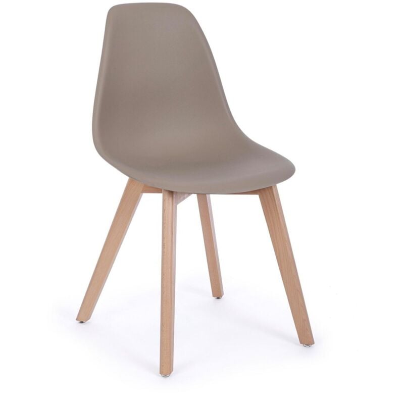 foto del prodotto sedia system con gambe in legno di faggio, per arredo interno 51,5 x 46,5 x h 86 cm nero confezione da 1 pezzo