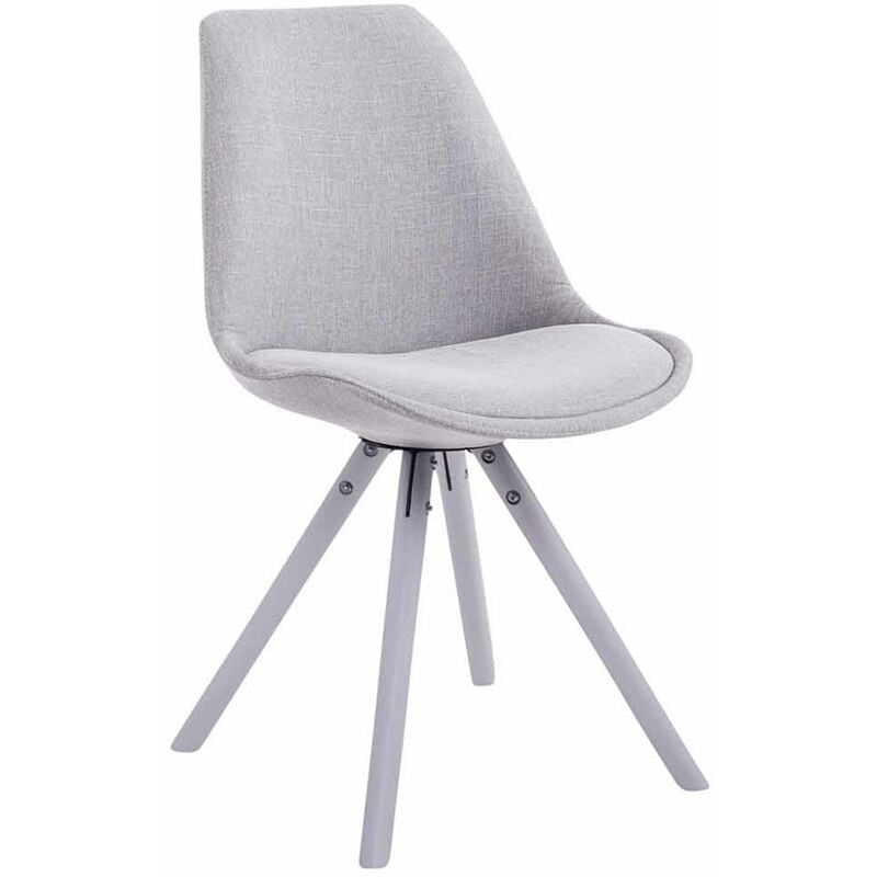 foto del prodotto sedia toulouse in stoffa gambe tonde grigio bianco