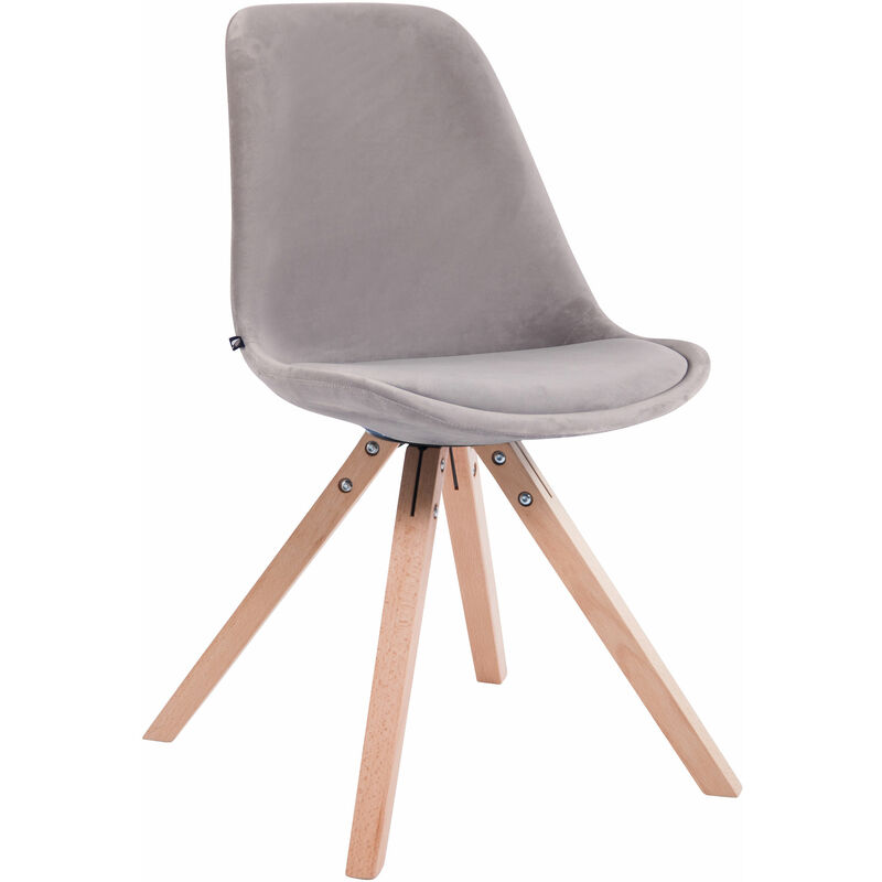 foto del prodotto sedia toulouse in velluto gambe quadrate grigio natura