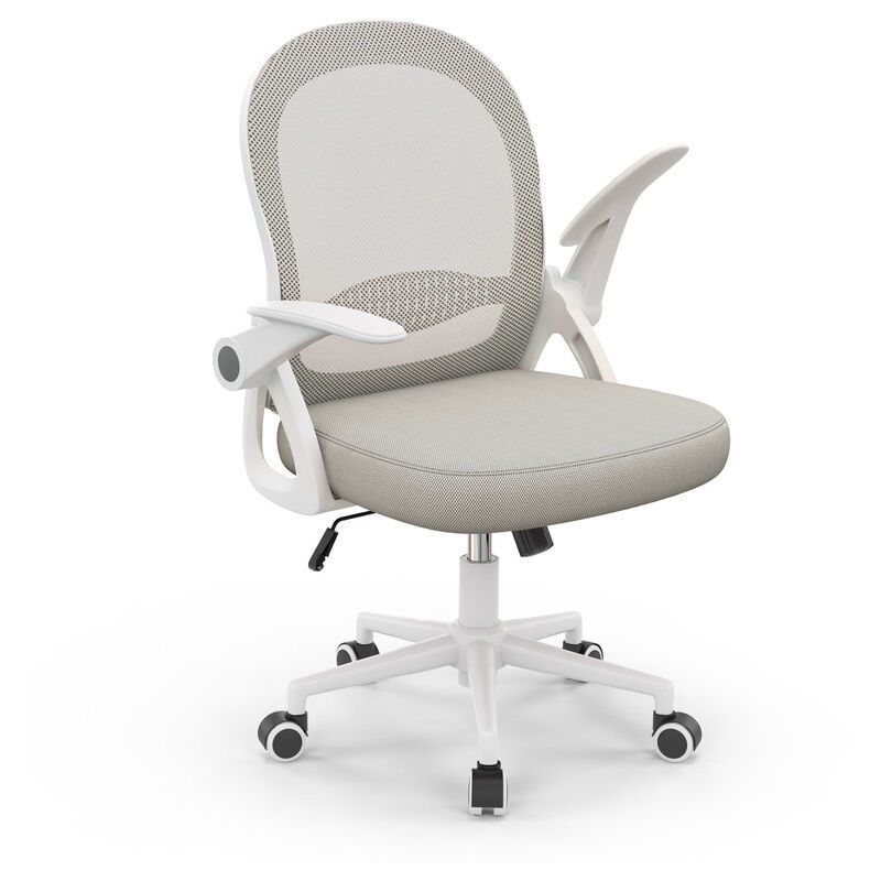 foto del prodotto sedia ufficio bigzzia sedia scrivania con supporto lombare poltrona ufficio in rete traspirante sedia da ufficio ergonomica braccioli e altezza