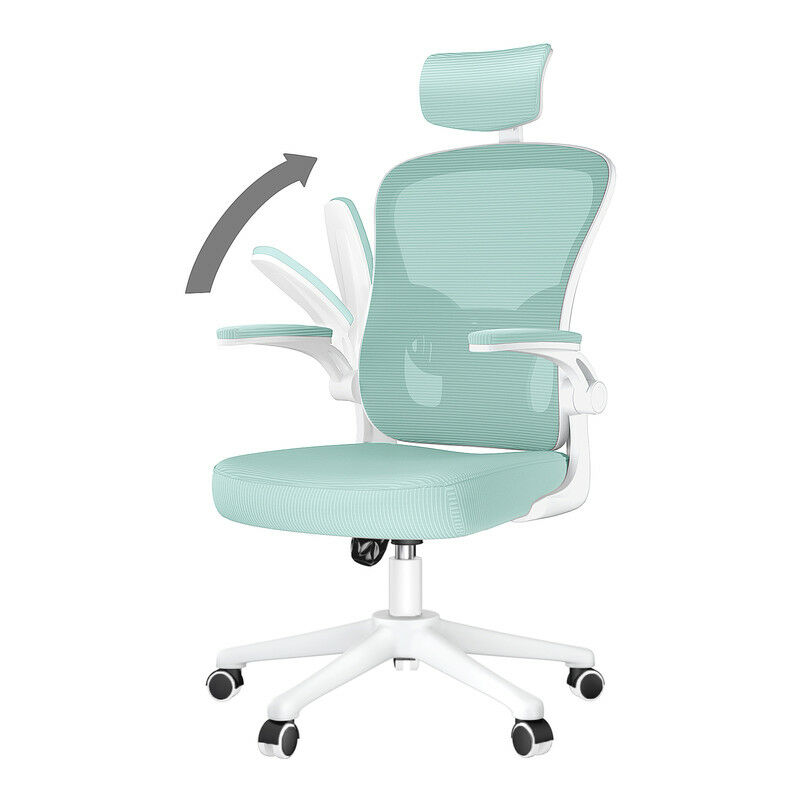 foto del prodotto sedia ufficio ergonomica bigzzia sedie da scrivania con supporto lombare e poggiatesta regolabile 90 bracciolo regolabile poltrona da studio