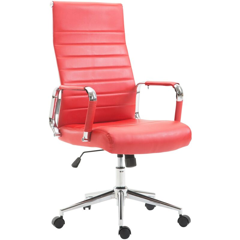 foto del prodotto sedia ufficio kolumbus in similpelle rosso