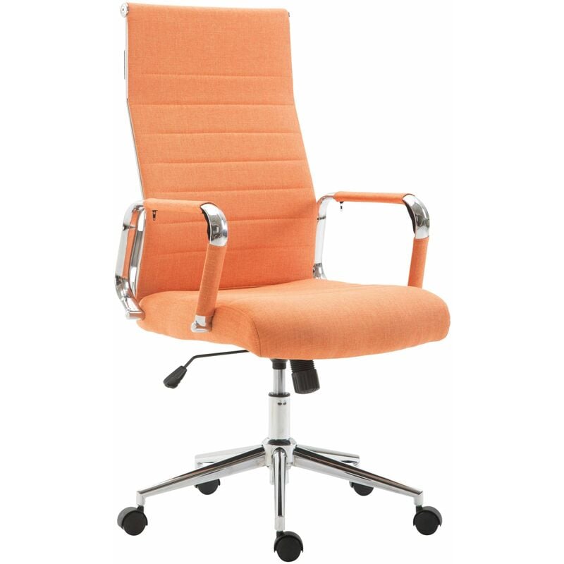 foto del prodotto sedia ufficio kolumbus in tessuto arancione