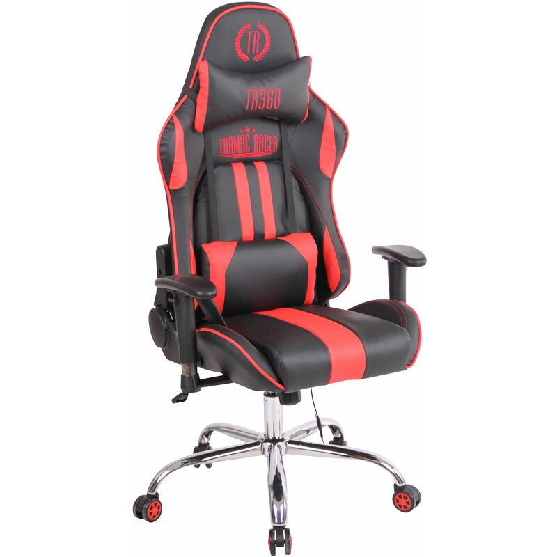foto del prodotto sedia ufficio massaggiante limit xm in similpelle nero rosso