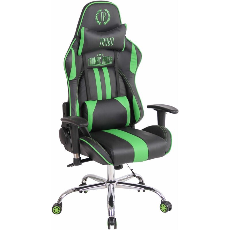 foto del prodotto sedia ufficio massaggiante limit xm in similpelle nero verde