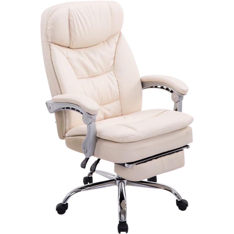 foto del prodotto sedia ufficio xl troy in similpelle crema