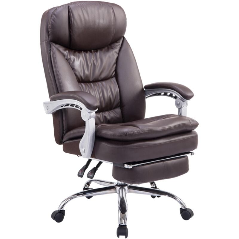 foto del prodotto sedia ufficio xl troy in similpelle marrone