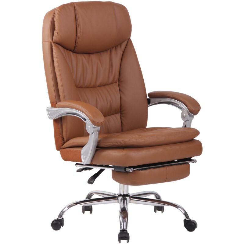 foto del prodotto sedia ufficio xl troy in similpelle marrone chiaro