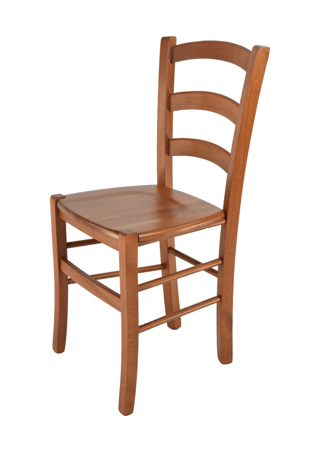foto del prodotto sedia venice tommychairs, robusta struttura in legno di faggio verniciata in ciliegio e seduta in legno