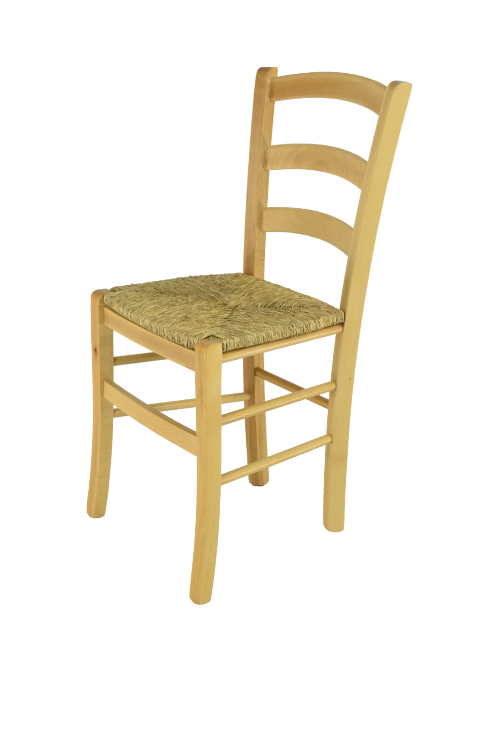 foto del prodotto sedia venice tommychairs, robusta struttura in legno di faggio verniciata in naturale e seduta in paglia