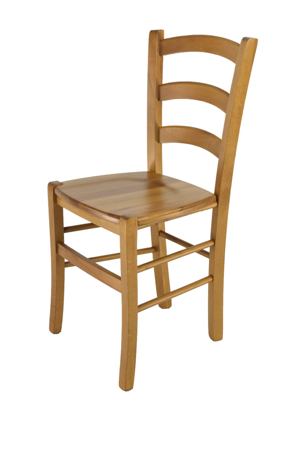 foto del prodotto sedia venice tommychairs, robusta struttura in legno di faggio verniciata in rovere e seduta in legno