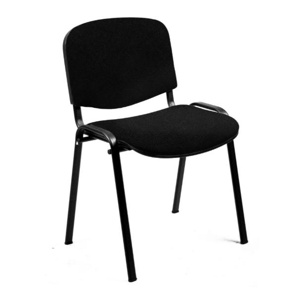 foto del prodotto sedia visitatore 4 gambe unisit dado d5s acciaio nero rivestimento eco ppl nero conf. 4 pezzi d5s 4 en