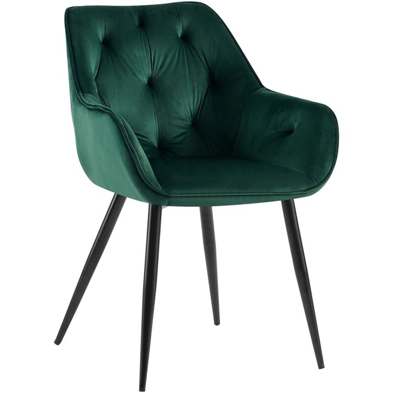 foto del prodotto sedia visitatore cassis velvet velluto verde