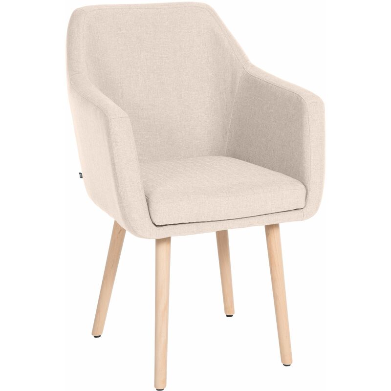 foto del prodotto sedia visitatore utrecht in tessuto beige natura