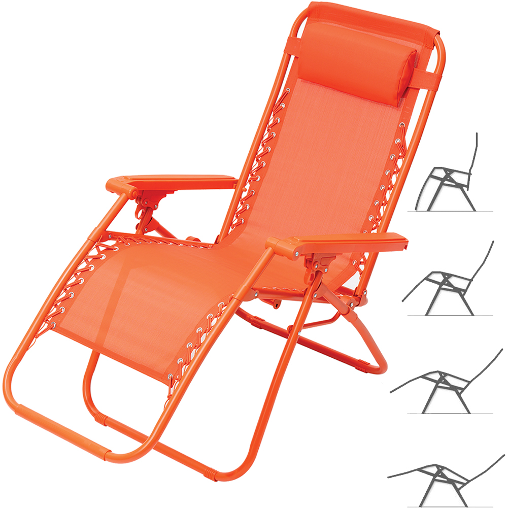 foto del prodotto sedia zero gravity pieghevole in tessuto traspirante sdraio gravità reclinabile