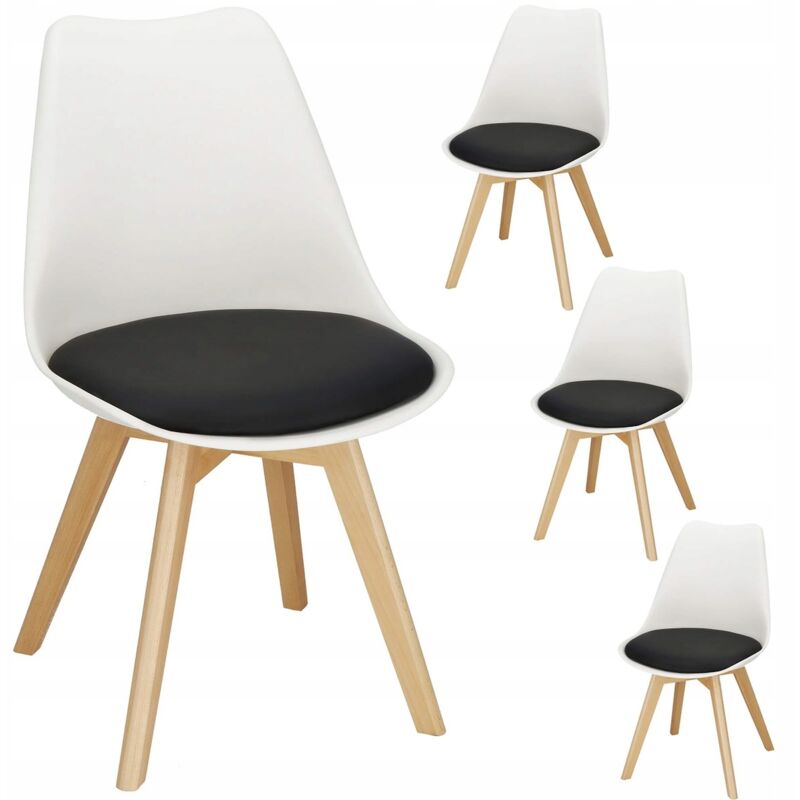foto del prodotto sedie 4pcs scandinave per cucina salotto sedia moderna con cuscino