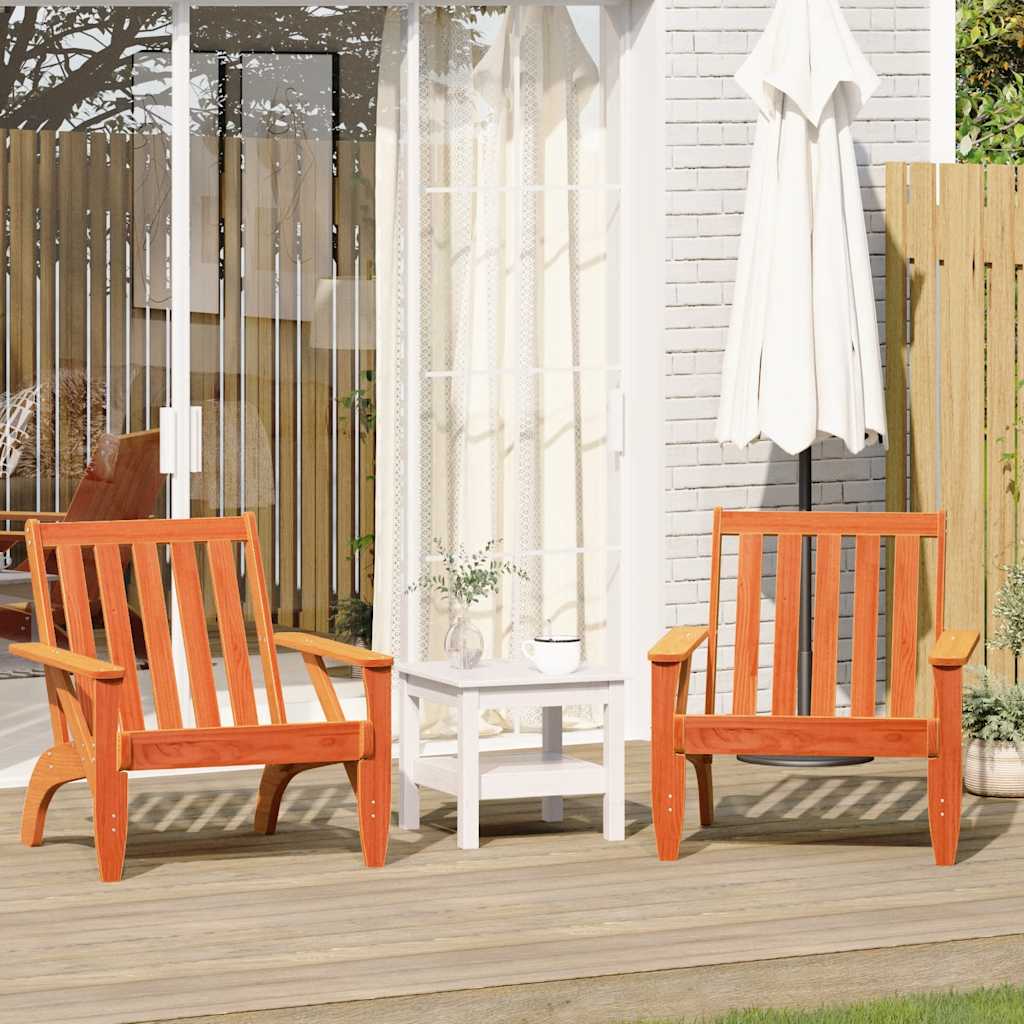 foto del prodotto sedie adirondack da giardino 2 pz in legno massello di pino