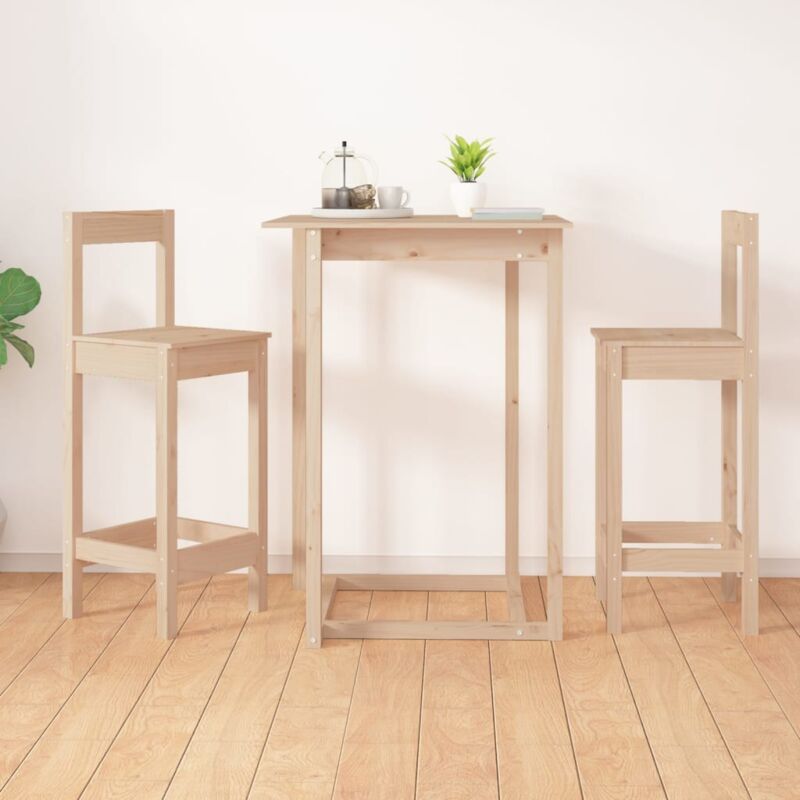 foto del prodotto sedie da bar 2 pz 40x41,5x112 cm in legno massello di pino vidaxl