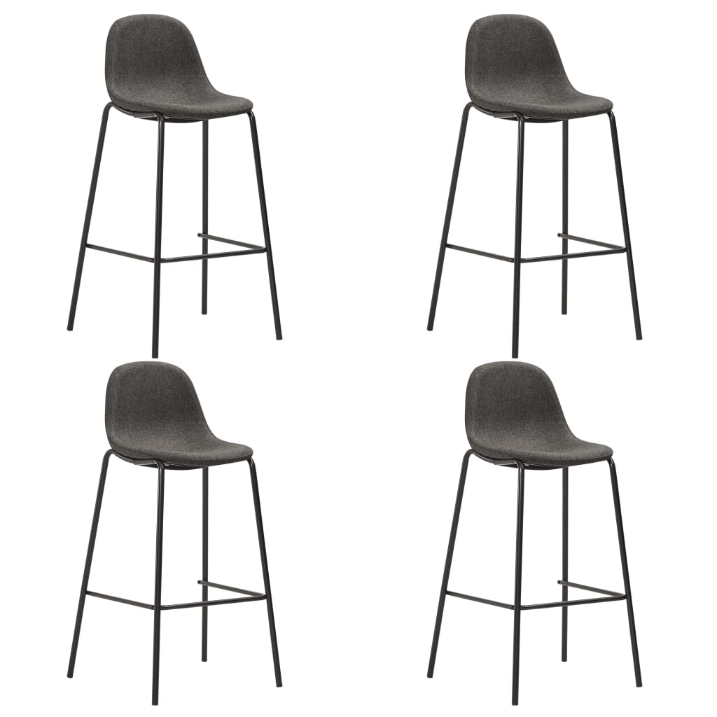 foto del prodotto sedie da bar 4 pz grigio scuro in tessutocod mxl 118846