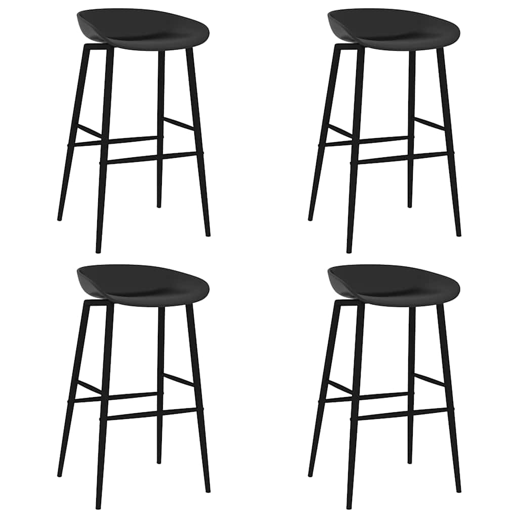 foto del prodotto sedie da bar 4 pz nere vidaxl