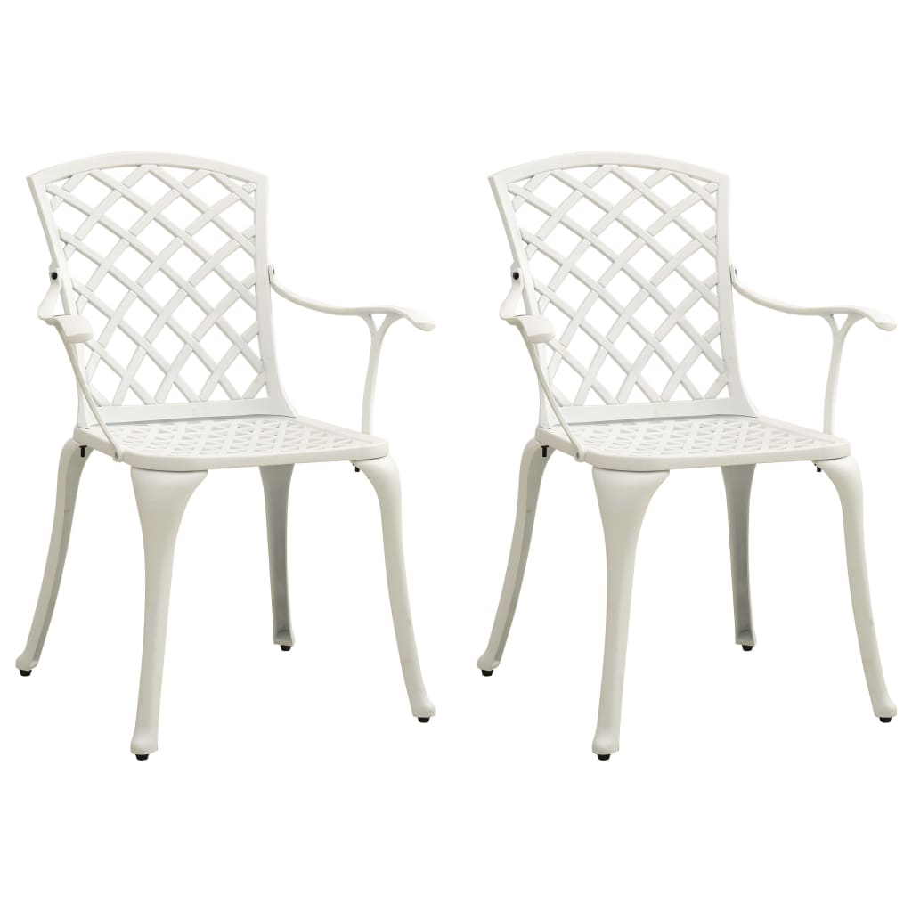 foto del prodotto sedie da giardino 2 pz in alluminio pressofuso bianco cod mxl 19215
