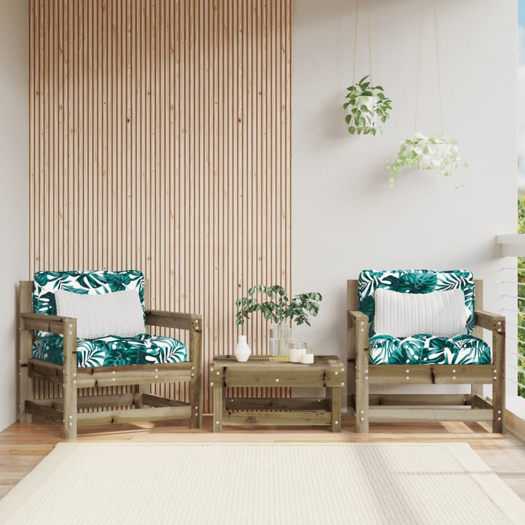 foto del prodotto sedie da giardino 2 pz in legno di pino impregnatocod mxl 108580