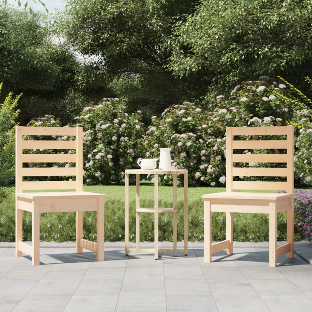 foto del prodotto sedie da giardino 2pz 40,5x48x91,5 cm legno massello di pinocod mxl 129265