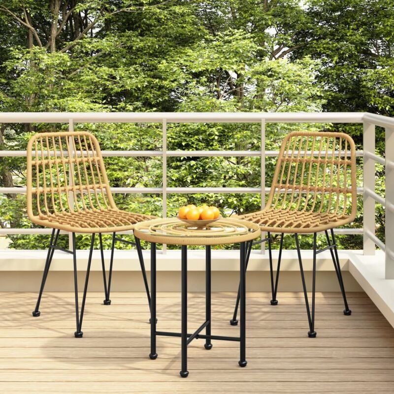 foto del prodotto sedie da giardino 2pz 48x62x84 cm rattan pe - vidaxl