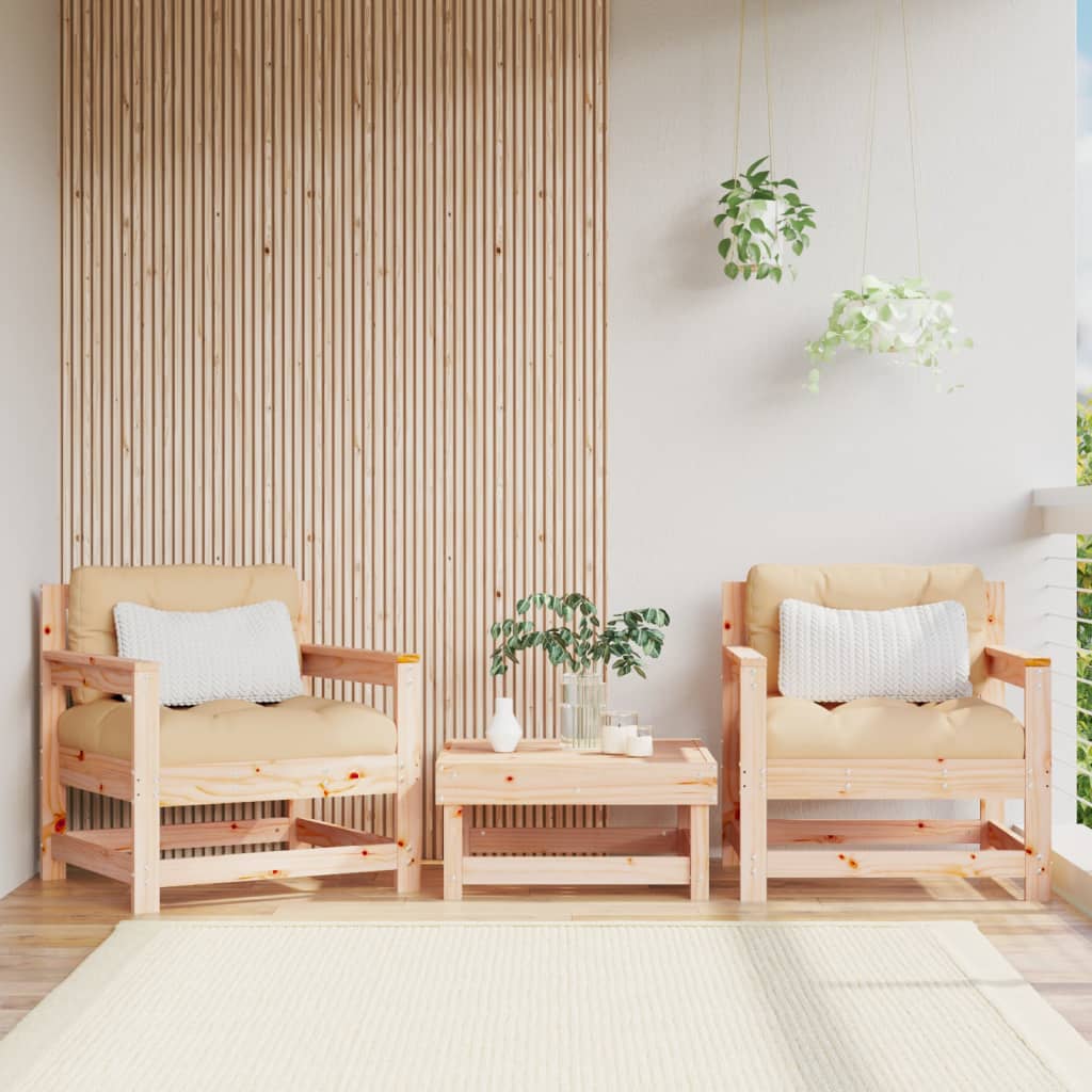 foto del prodotto sedie da giardino 2pz in legno massello pinocod mxl 84622