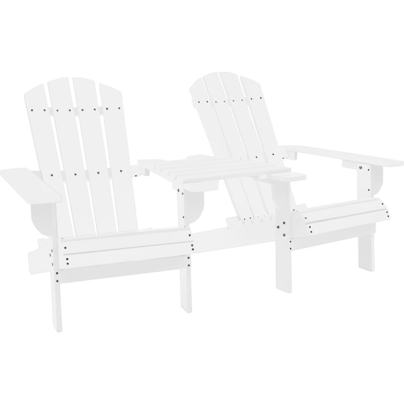 foto del prodotto sedie da giardino adirondack con tavolino in legno abete bianco vidaxl
