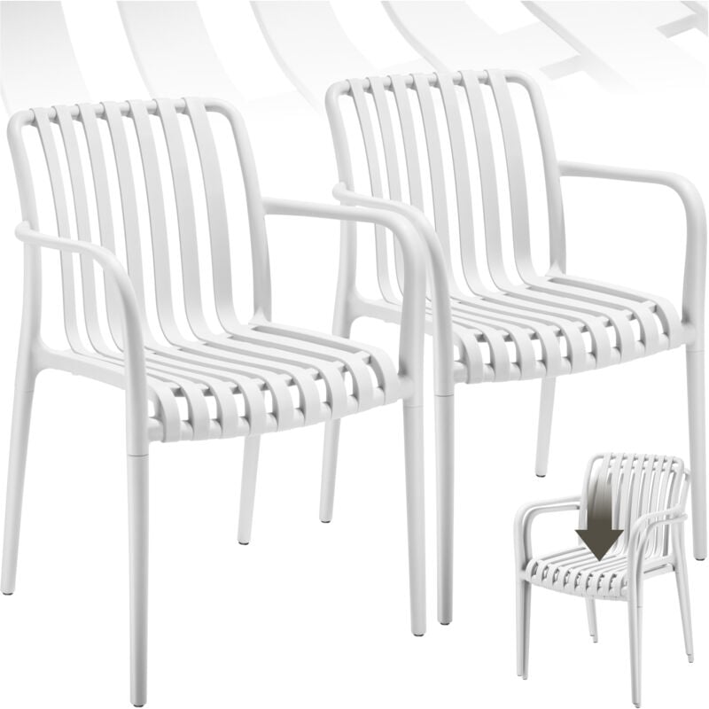 foto del prodotto sedie da giardino alcudia, resistenti alle intemperie, impilabili sedie da balcone, sedie da terrazza, sedie da esterno set di 2
