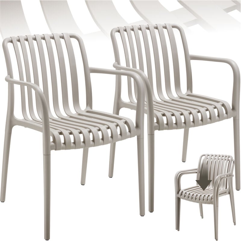foto del prodotto sedie da giardino alcudia, resistenti alle intemperie, impilabili sedie da balcone, sedie da terrazza, sedie da esterno set di 2