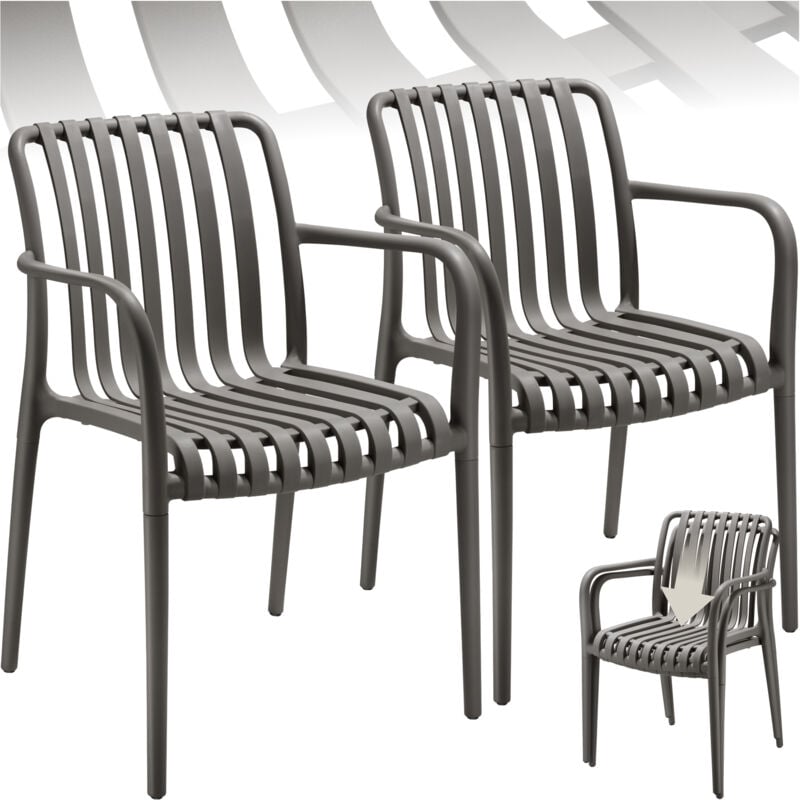 foto del prodotto sedie da giardino alcudia, resistenti alle intemperie, impilabili sedie da balcone, sedie da terrazza, sedie da esterno set di 2