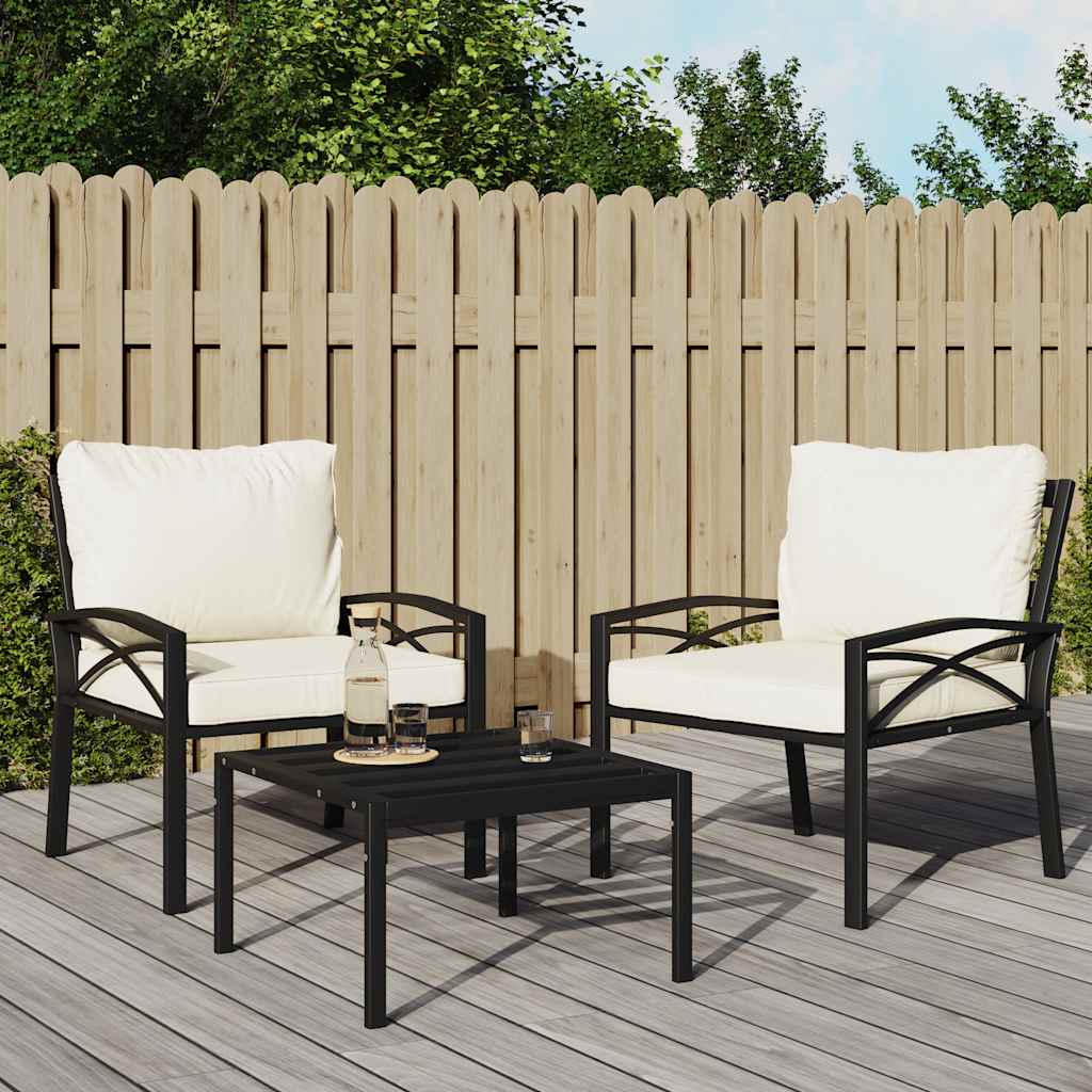 foto del prodotto sedie da giardino con cuscini sabbia 2pz 68x76x79 cm acciaiocod mxl 94688