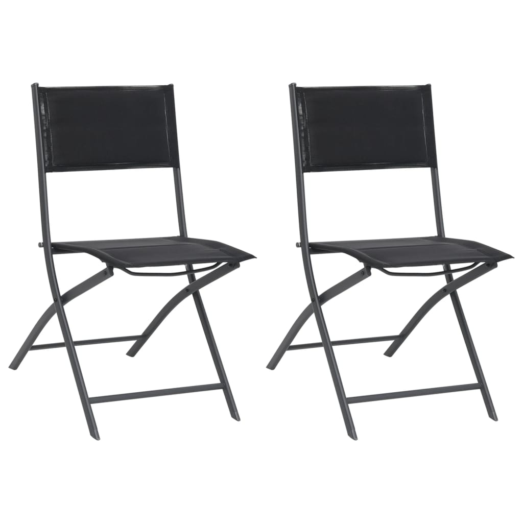 foto del prodotto sedie da giardino pieghevoli 2 pz in acciaio e textilene cod mxl 16030