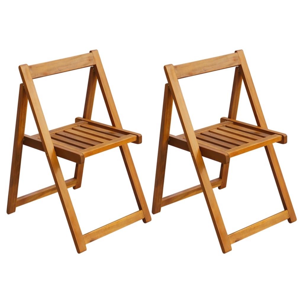 foto del prodotto sedie da giardino pieghevoli 2 pz in legno massello d acacia cod mxl 35576