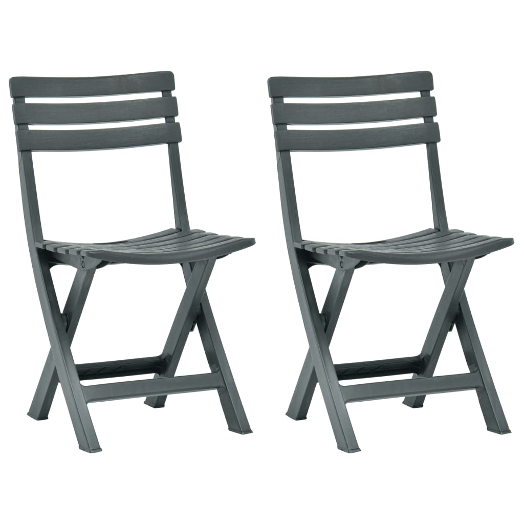 foto del prodotto sedie da giardino pieghevoli 2 pz in plastica verde cod mxl 23396