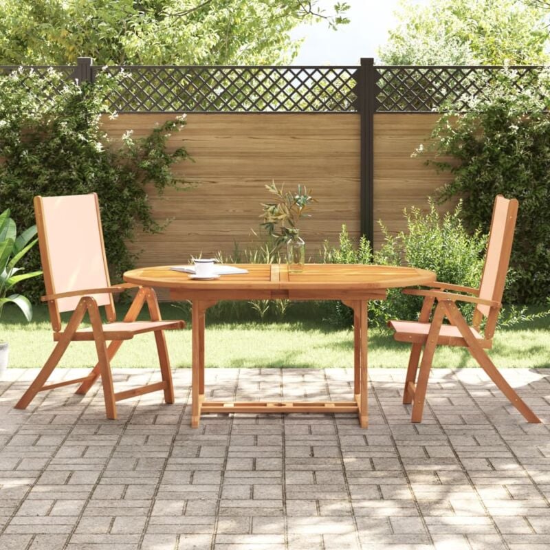 foto del prodotto sedie da giardino pieghevoli 2 pz massello acacia e textilene vidaxl