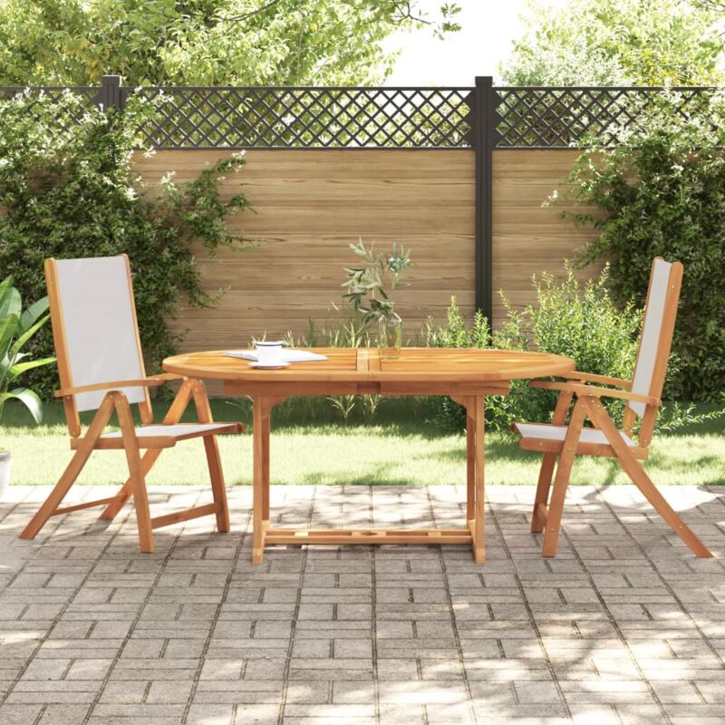foto del prodotto sedie da giardino pieghevoli 2 pz massello acacia e textilene vidaxl