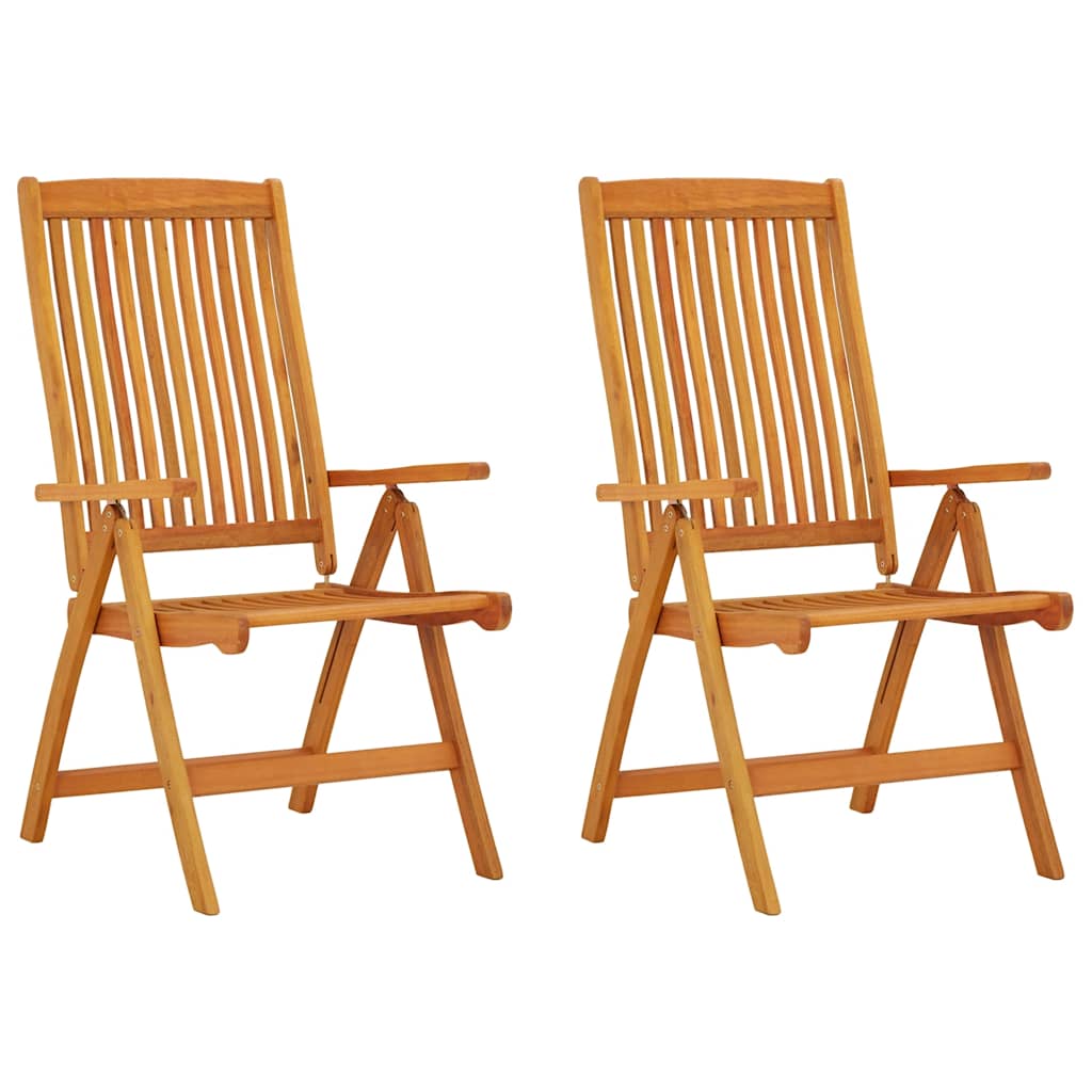 foto del prodotto sedie da giardino pieghevoli 2pz in legno massello di eucalipto cod mxl 14258