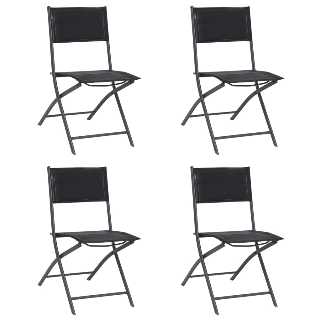 foto del prodotto sedie da giardino pieghevoli 4 pz in acciaio e textilene cod mxl 22914